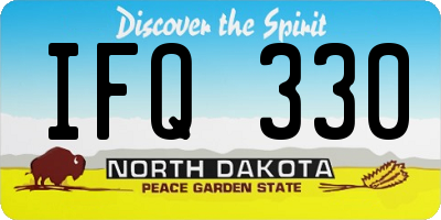 ND license plate IFQ330