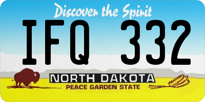 ND license plate IFQ332