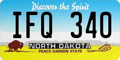 ND license plate IFQ340