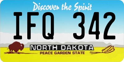 ND license plate IFQ342