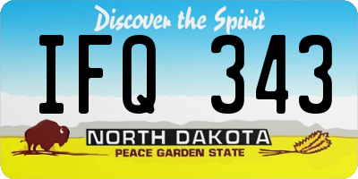 ND license plate IFQ343