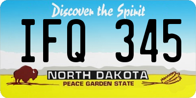 ND license plate IFQ345