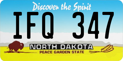 ND license plate IFQ347