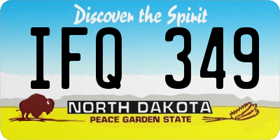 ND license plate IFQ349