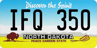 ND license plate IFQ350