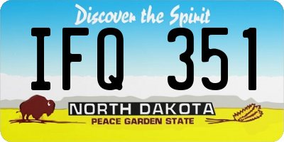 ND license plate IFQ351