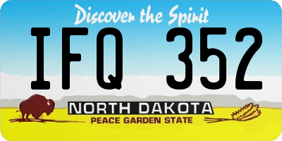ND license plate IFQ352