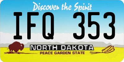 ND license plate IFQ353