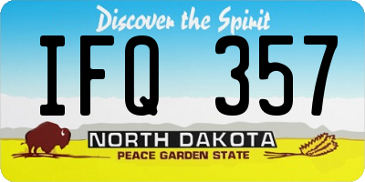ND license plate IFQ357