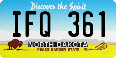 ND license plate IFQ361