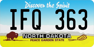 ND license plate IFQ363