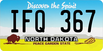 ND license plate IFQ367