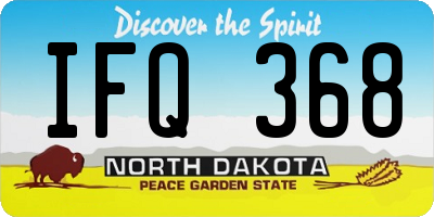 ND license plate IFQ368