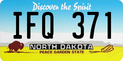 ND license plate IFQ371