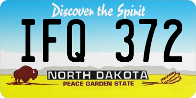 ND license plate IFQ372