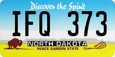 ND license plate IFQ373