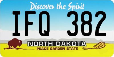 ND license plate IFQ382
