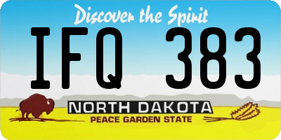 ND license plate IFQ383
