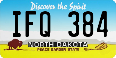 ND license plate IFQ384