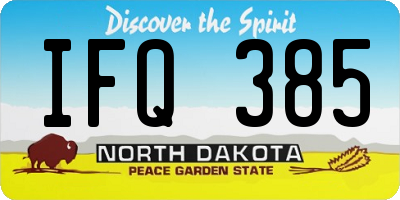 ND license plate IFQ385