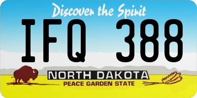 ND license plate IFQ388