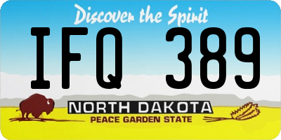 ND license plate IFQ389