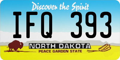 ND license plate IFQ393