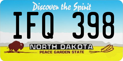 ND license plate IFQ398