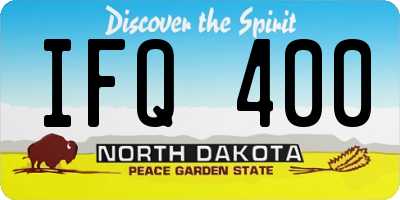 ND license plate IFQ400
