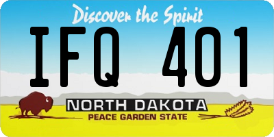 ND license plate IFQ401