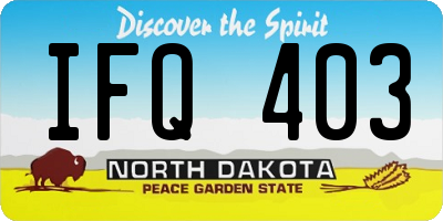 ND license plate IFQ403