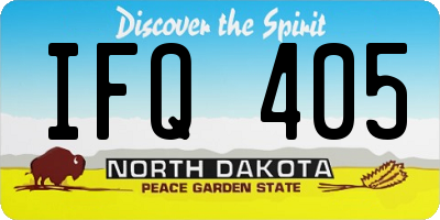 ND license plate IFQ405