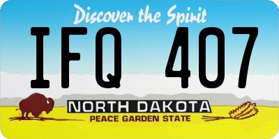 ND license plate IFQ407