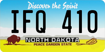 ND license plate IFQ410