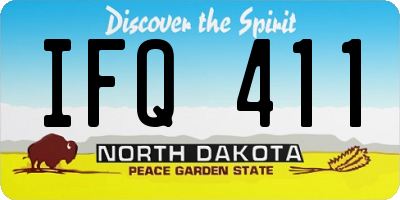 ND license plate IFQ411