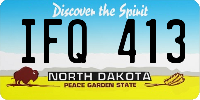 ND license plate IFQ413