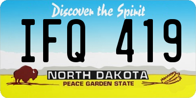 ND license plate IFQ419