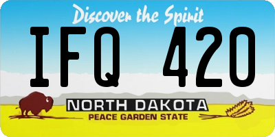 ND license plate IFQ420