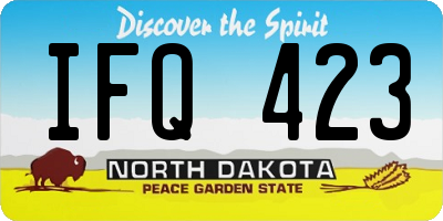ND license plate IFQ423