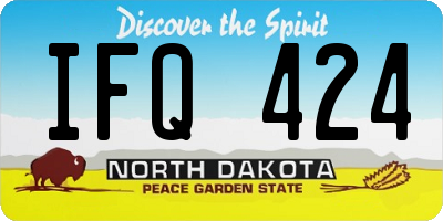 ND license plate IFQ424