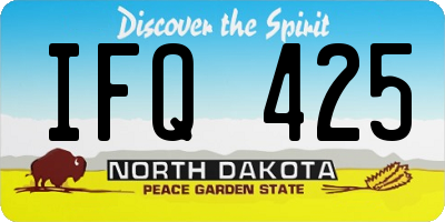 ND license plate IFQ425