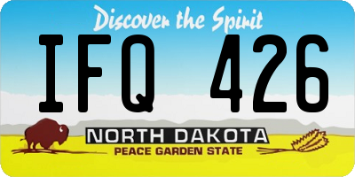 ND license plate IFQ426