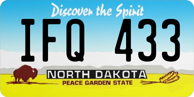 ND license plate IFQ433