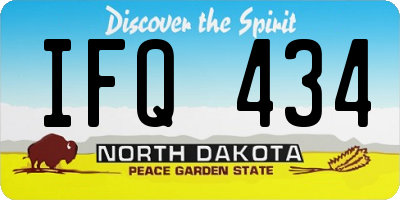 ND license plate IFQ434