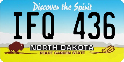 ND license plate IFQ436