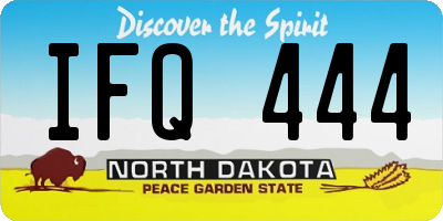ND license plate IFQ444