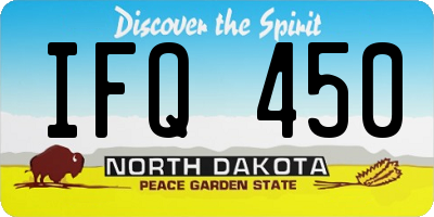 ND license plate IFQ450