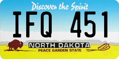ND license plate IFQ451