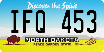 ND license plate IFQ453