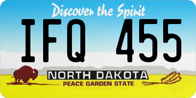 ND license plate IFQ455